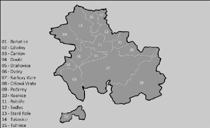 Карта Карловы вары, Чехия
