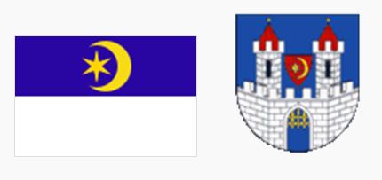 Флаг и герб города Лоуны (Louny)