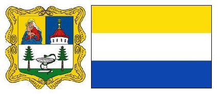 Герб и флаг города Марианске Лазни