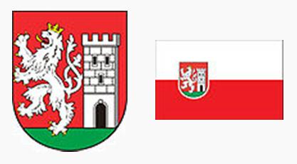 Герб и флаг города Нимбурк, Чехия